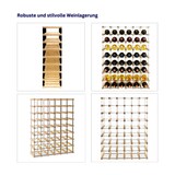 thumbnail of PROREGAL Modulares Weinregal VINOTECA MOD METAL | HxBxT 82,5x62,5x24,5cm | 6x8 Flaschen | Massives Kiefernholz | Natur | Flaschenregal