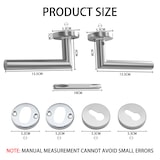 thumbnail of Intirilife Türklinken Set mit Schrauben - Beidseitige Edelstahl Türgriffe in Silber für eine Tür - 13 x 7 x 5.3 cm für jegliche Art von Innentüren