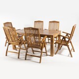 thumbnail of Conjunto muebles de madera teca, Mesa de 180 cm de largo y 6 sillones reclinables, Madera teca grado A, Tratamiento al agua aplicado