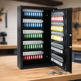 thumbnail of HMF Schlüsseltresor mit Zahlencode, Schlüsselsafe mit Elektronikschloss, 100 Haken, 66,5 x 43 x 13 cm, Schwarz