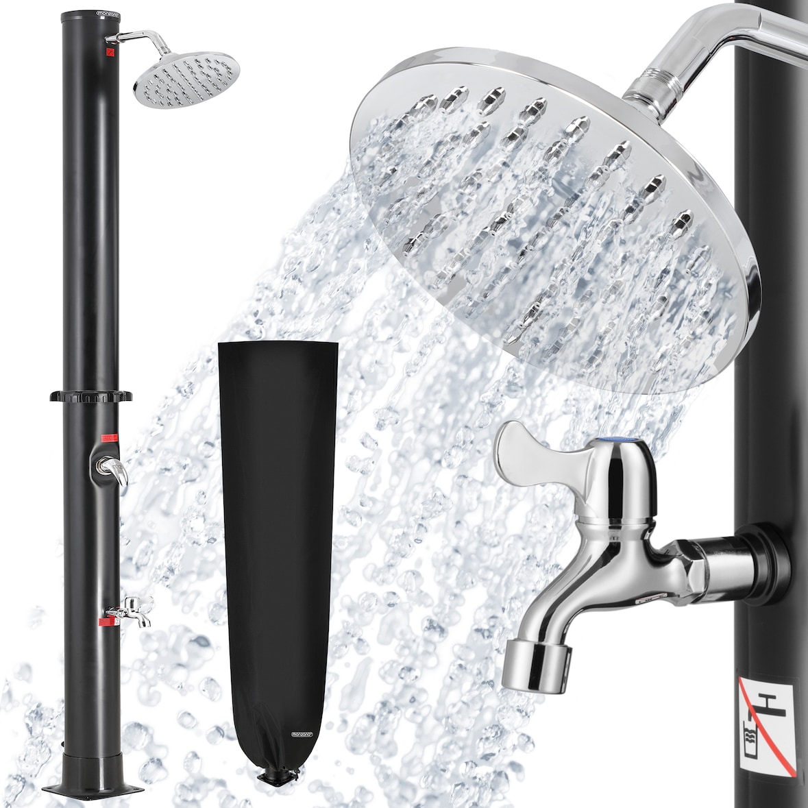 monzana Solar Gartendusche beständiger Kunststoff Solardusche