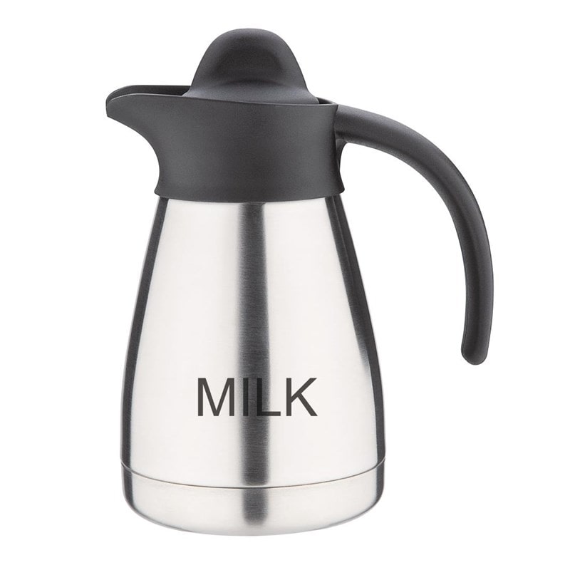 Olympia thermoskan met schroefdop en opschrift MILK 0,5L