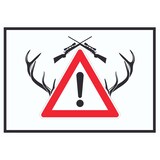 thumbnail of Achtung Jagd Gewehr Schild mit Symbol A2 (420x594mm)