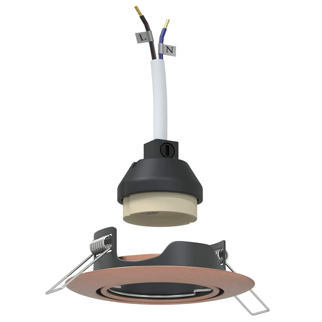 vidaXL Spotlight 6 pcs Kupfer 9 x 9 x 2,5 cm Metall
