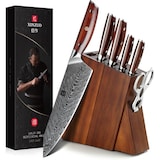 thumbnail of XinZuo - Juego de cuchillos Damasco de 7 piezas - Serie B27 Yi