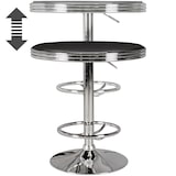 thumbnail of Bartisch Ø 60 cm American Diner Schwarz / Alu Design Bistrotisch Stehtisch rund