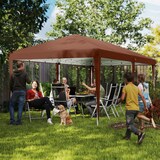 thumbnail of Pop-up Pavillon Gartenüberdachung Stahlgestell Oxford-Gewebe inkl. Tragetasche 3x6m/Braun