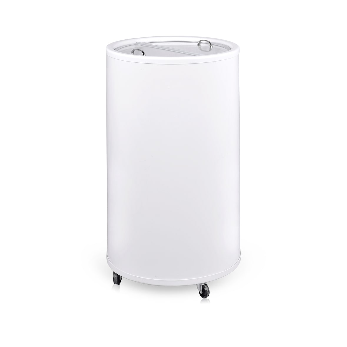 Party-Cooler / frigo bibite su ruote, HCR40, plastica / vetro, Ø 44.2 x 74.5 cm, 34 L, bianco