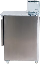 thumbnail of Romux® Saladette und Pizzatisch 3 Türen 136x70 cm für 8 GN 1/6 Behälter mit Marmorplatte und Glashaube | Kühltisch von Pizzen und Salaten