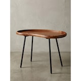 thumbnail of Retro Couchtisch `Umbrien`: Massivholz und Metallbeine, Nierenform, Sheesham-Holz, Handgefertigt. 71x40x51 cm | Kadima Design