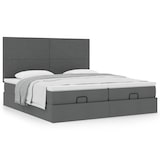 thumbnail of vidaXL Ottoman-Bett mit Matratzen Dunkelgrau 200x200 cm Stoff