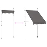 thumbnail of vidaXL Einziehbare Markise Handbetrieben 150 cm Anthrazit