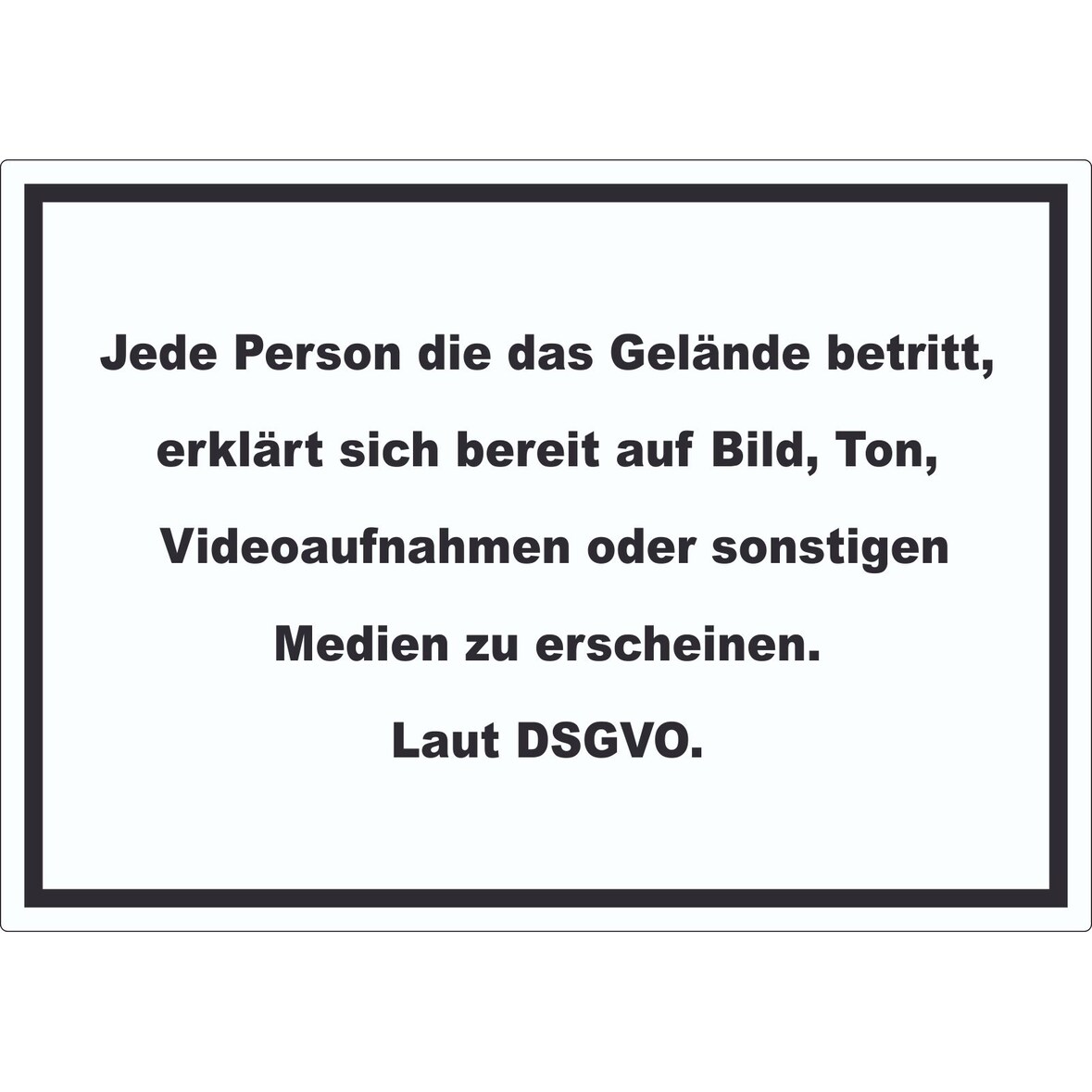 DSGVO Hinweis Aufkleber Datenschutz A2 (420x594mm)