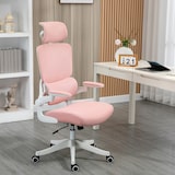 thumbnail of Silla de Oficina de Malla Giratoria Silla de Escritorio Basculante con Respaldo Alto Reposacabezas Reposabrazos y Soporte Lumbar 62x58x120-133 cm