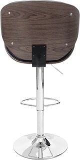 thumbnail of Décoshop26 - Drehbarer Barhocker x1 Retro-Design schwarzes PVC Sitzschale aus gebogenem Holz 04_0008579