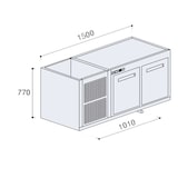 thumbnail of Cella frigo da incasso per banco bar o retrobanco CUBO77 TN15V cm. 150x63x77h.