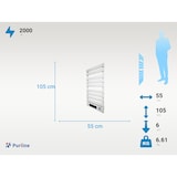 thumbnail of PURLINE Radiateur sèche-serviettes 2000W avec chauffage et contrôle WIFI NTW-25