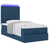 thumbnail of vidaXL Ottoman-Bett mit Matratze & LEDs Blau 80x200 cm Stoff