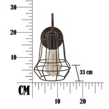 thumbnail of Applique in metallo marrone in stile industriale cm 33x15x27,5