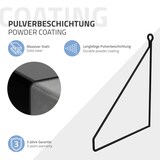 thumbnail of ML-Design Regalhalterung 2er Set 200 mm Schwarz, Metall, dreieckige Regalwinkel, schwebende Wandhalterung für Regale & Wandkonsolen