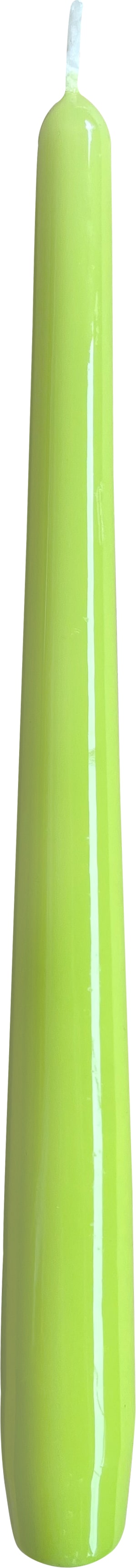 Gelackte Spitzkerzen Lime Grün 240 x Ø 23 mm, 12 Stück