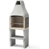 thumbnail of MF - Geprefabriceerde metselwerkbarbecue voor hout en houtskool Model New Iberia Plus XL (Grijsbeige - 69 x 47 x 190 cm) REF: M00366/1 - Buitengebruik