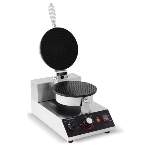 Gaufrier Professionnel 1000W - Pour la fabrication de Cornet de Glace - Idéal Glacier, Restaurant, Haute Qualité Inox - Equipementpro