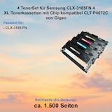 thumbnail of 4 TonerSet für Samsung CLX-3185FN 4 XL-Tonerkassetten mit Chip kompatibel CLT-P4072C von Gigao