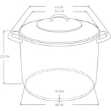 thumbnail of Michelino Soeppan - 14 Liter - RVS - Vaatwasserbestendigd - Ø30 cm