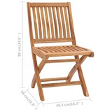 thumbnail of vidaXL Klappbare Gartenstühle mit Kissen 6 Stk. Massivholz Teak
