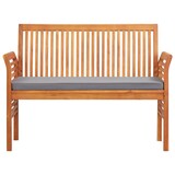 thumbnail of Helloshop26 - Banc de jardin meuble de patio d'extérieur terrasse 2 places avec coussin 120 x 60 x 90 cm bois d'acacia massif 02_0011286