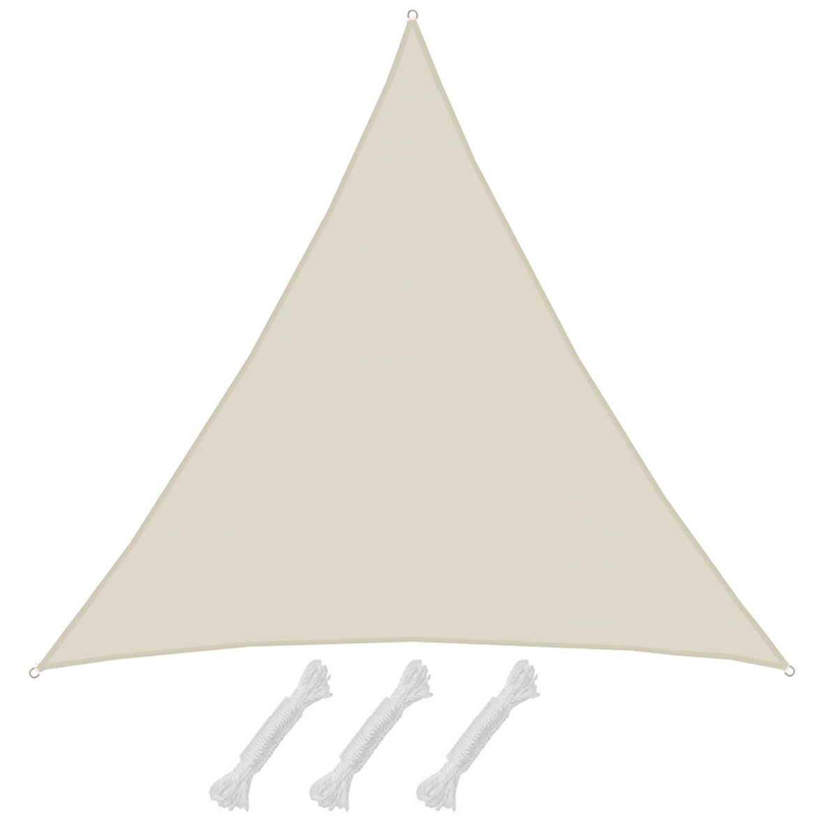 Vela de Sombra Sahara beige XL 5x5x5m triangular poliéster
