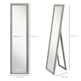 thumbnail of HOMCOM espejo de cuerpo entero 37x157 cm espejo de pie espejo de pared forma rectangular con marco de madera decorativo para salón dormitorio pasillo