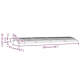 thumbnail of vidaXL Deurluifel 350x100 cm polycarbonaat zwart