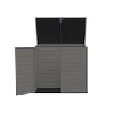 thumbnail of Wasabi - Armario Exterior Resina 1170L - 140x82x124cm - Suelo Incluido - Puerta Doble y Tapa Abatible - Estructura Metálica - Cobertizo Jardín