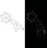 thumbnail of Casaria Sternschnuppe Metall LED Weihnachten 3D-Effekt 60x26cm warmweiß Weihnachtsdeko Weihnachtsfigur