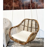 thumbnail of Hängesessel Hängestuhl Hängesitz Hängeschaukel Rattan Braun 66x65x49cm 300159