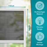 thumbnail of Fliegengitter Insektenschutz Dachfenster Plissee Alurahmen Bausatz,Farbe:weiß (RAL9010),Größe (Breite x Höhe):110 x 160 cm (Profile auf Maß)