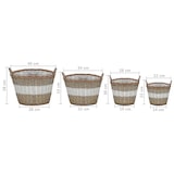 thumbnail of vidaXL Hochbeet 4-tlg. Weide mit PE-Auskleidung