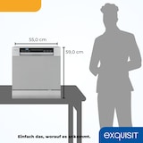 thumbnail of Exquisit Geschirrspüler GSP508-030D silber | Spülmaschine 55 cm | Power+ | ECO Modus | Standgerät