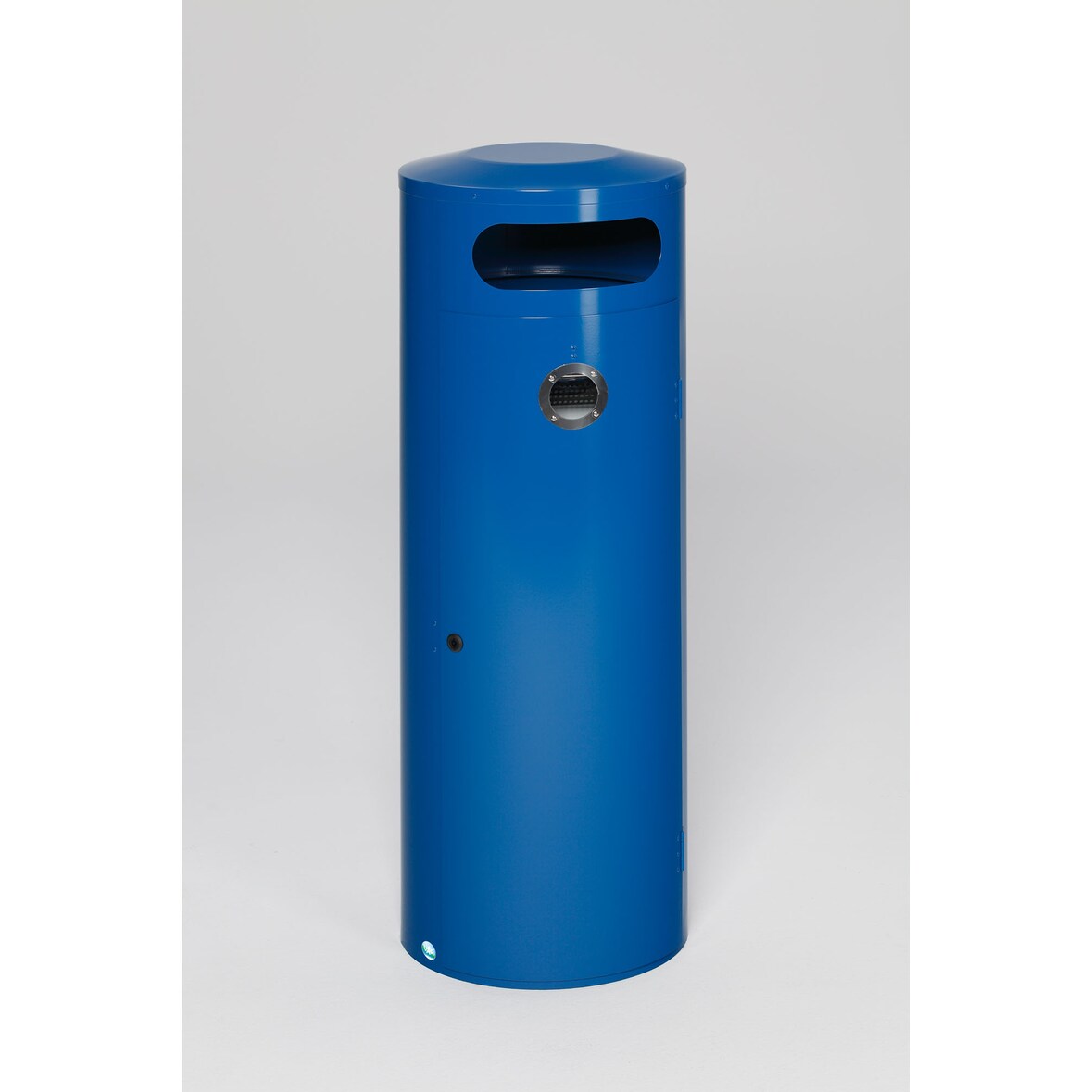 PROREGAL Kombiascher mit Einflügeltür | Ascher innen | 70 Liter, HxBxT 104,5x42x42cm | Verzinkter Stahl | Blau | Mülleimer Aschenbecher Abfalleimer