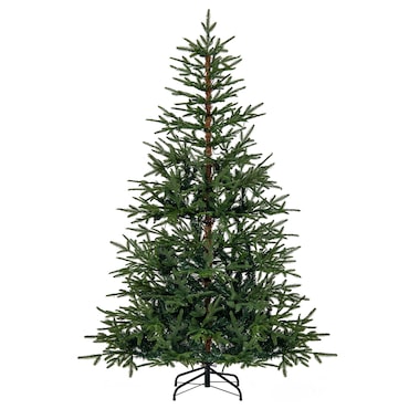 COSTWAY Albero di Natale artificiale da 180 cm con luci, abete con 250 luci LED multicolori, 11 modalità e 530 rami in PE, verde