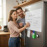 thumbnail of Relaxdays Whiteboard Folie, H x B: 40 x 80 cm, 4 Stifte, 6 Magnete, Stiftebox, Klebeband, magnetisches Memoboard, weiß