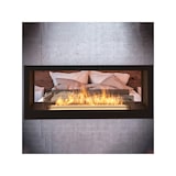 thumbnail of Design-Einbau-Bioethanol-Wandkamin Doppelseitig mattschwarz mit Schutzglas 2 Side 1200