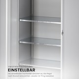 thumbnail of BISLEY Universal Flügeltürenschrank abschließbar - Stahlschrank mit 3-Punkt-Schloss, Tiefe: 50 cm - Werkstattschrank aus Metall mit 4 verzinkten