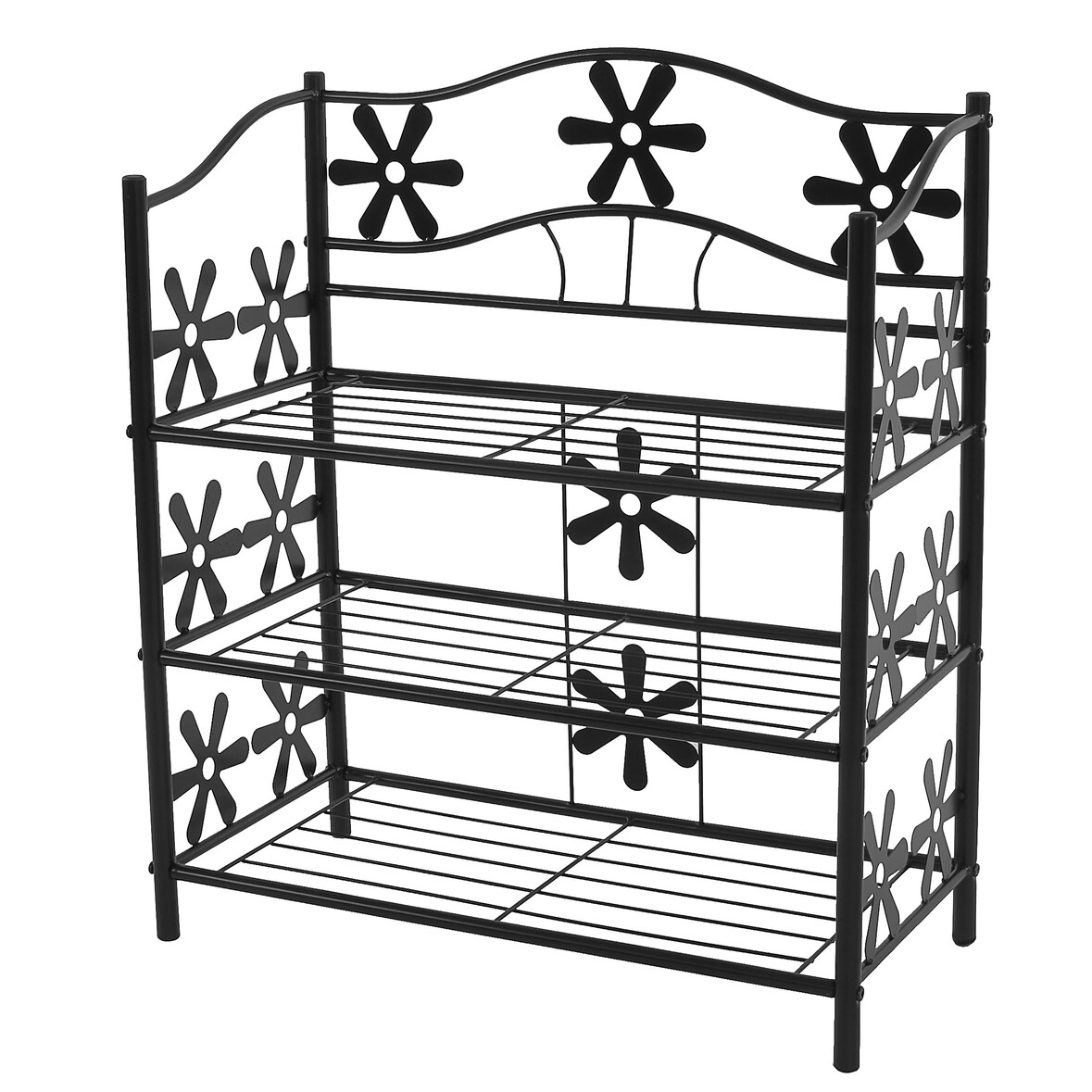 Regal Metall Bücherregal Schuhregal Standregal Genf ~ 3 Böden, Höhe 70cm