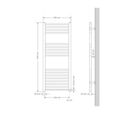 thumbnail of ECD Germany Badheizkörper Sahara 500×1200 mm Anthrazit, gerade, Seitenanschluss