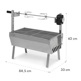 thumbnail of Sauenland Mini Rotisserie-Grill Drehspieß 4W 12kg max. Edelstahl Silber-Metallic