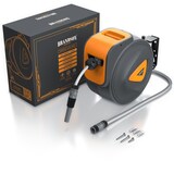 thumbnail of Brandson 20 m Schlauchtrommel - Gartenschlauch - automatisch einziehbar - Schlauchdurchmesser 13 mm - 180 Grad drehbar - kompatibel mit Gardena