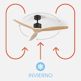 thumbnail of Deckenventilator 3 Flügel 55 W 6 Geschwindigkeiten Nebraska Schwarz Thinia Home